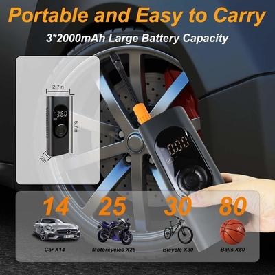 Portable YANTU AM32 Metal Cordless Digital Tire Inflator for Bicycles Cars and More