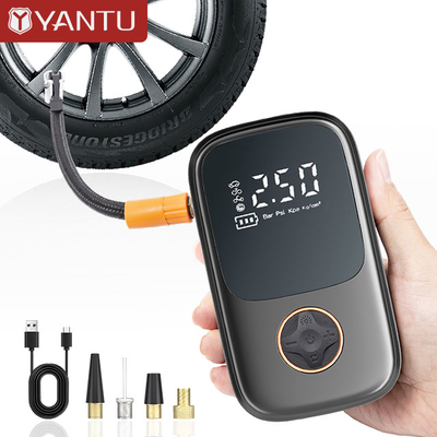 Wireless Digital Air Pump Compressor Machine for Car Tires YANTU AM27 Mini Cordless