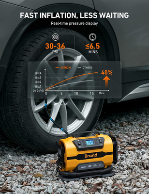 Digital 12V Car Tire Inflator Air Compressor with Deflation and Inflation Modes YANTU AM41