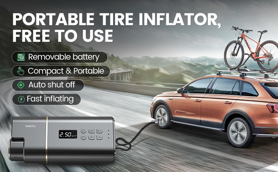 YANTU A31 Portable Cordless Digital Tire Inflator 12V 150PSI for High Pressure Removal