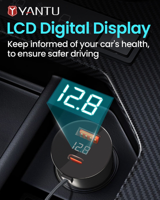Super Heater Cigarette Lighter Plug 2-in-1 Charging Port with QC3.0 Car Charger Adapter
