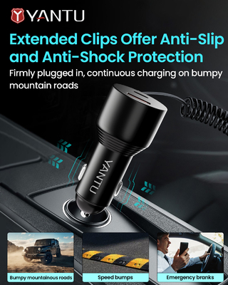 Super Heater Cigarette Lighter Plug 2-in-1 Charging Port with QC3.0 Car Charger Adapter