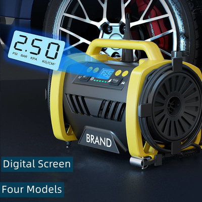 12V Electric Car Tire Inflator Machine with Double Cylinder and AC DC Battery Options