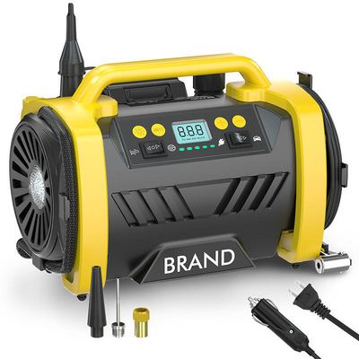 12V Electric Car Tire Inflator Machine with Double Cylinder and AC DC Battery Options
