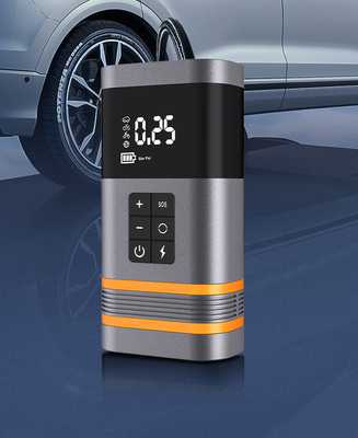 Powerful 150PSI 7500mAH Wireless Car Tire Inflator Pump with Jump Starter and Power Bank