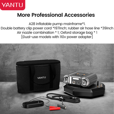 YANTU E2 Metal Double Cylinder Wired Rechargeable Inflator for Heavy Duty Vehicles