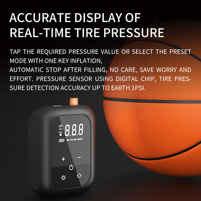 Portable YANTU AM50 Cordless Digital Bike Air Pump Compressor for Car Bicycle Balls