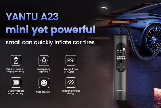 ABS Material YANTU A23 Electric Car Air Compressor Perfect for Emergency Situations