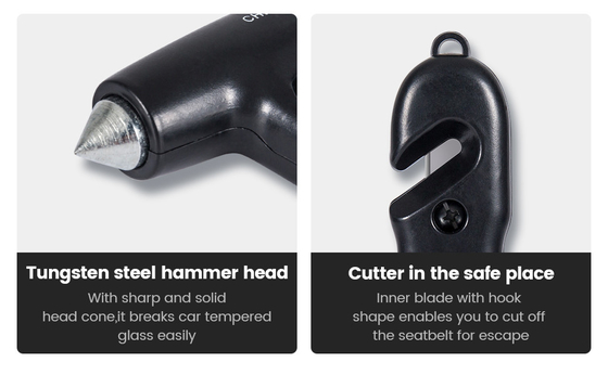 ABS Steel Vehicle Safety Emergency Car Glass Hammer And Seat Belt Cutter Escape Tool