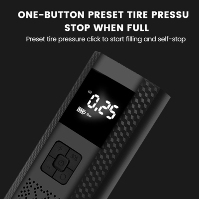 YANTU AM34 Mini Cordless Portable Digital Tire Inflator 12L / min Air Flow 80dB Noise