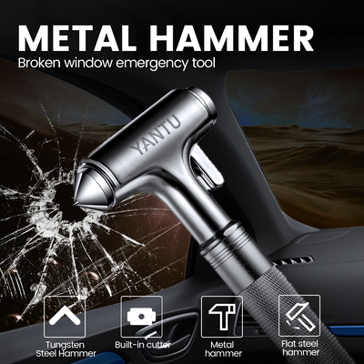 Silver F06 Car Safety Hammer Essential Tool for Life Saving and Emergency Situations