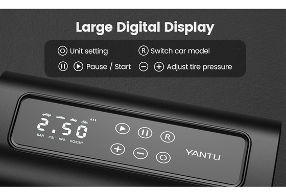 Blue YANTU A22 Rechargeable Electric Digital Wireless Portable Cordless Tyre Inflator