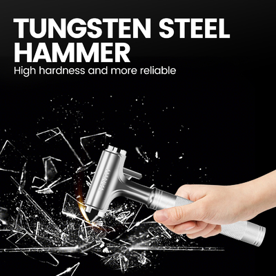 Silver F06 Car Safety Hammer Essential Tool for Life Saving and Emergency Situations