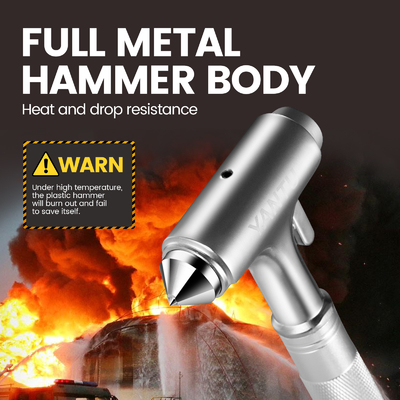 Silver F06 Car Safety Hammer Essential Tool for Life Saving and Emergency Situations
