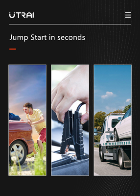 12V YANTU AM45 Car Battery Jump Starter with Air Compressor Pump and 24000mAh Power Bank