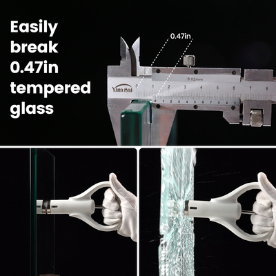 YANTU FM07 Car Safety Hammer Window Glass Hammer Breaker and Seat Belt Cutter in White