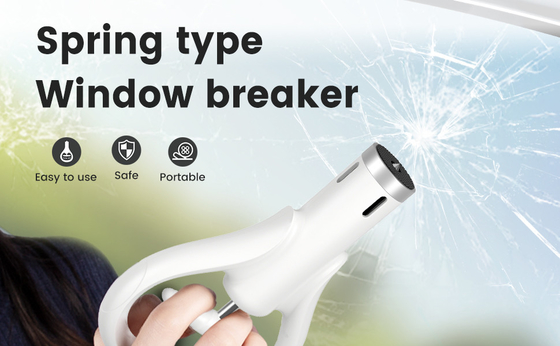 YANTU FM07 Car Safety Hammer Window Glass Hammer Breaker and Seat Belt Cutter in White