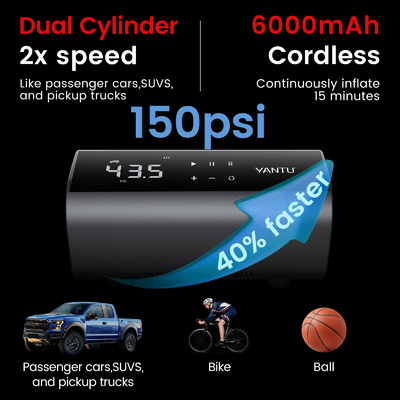 Digital Automatic Electric Car Tire Inflator with Double Cylinder and Digital Display