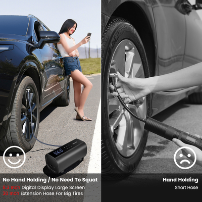 Digital Automatic Electric Car Tire Inflator with Double Cylinder and Digital Display
