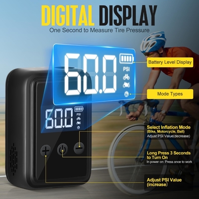 YANTU AM51 Portable Digital Mini Electric Bicycle Motorbike Air Pump for Tyre Pumping