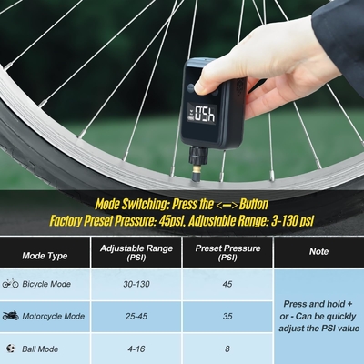YANTU AM51 Portable Digital Mini Electric Bicycle Motorbike Air Pump for Tyre Pumping