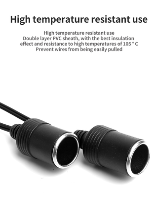 YANTU B36 Portable Car Charger with 2 Sockets and Dual Cigarette Lighter Universal Year