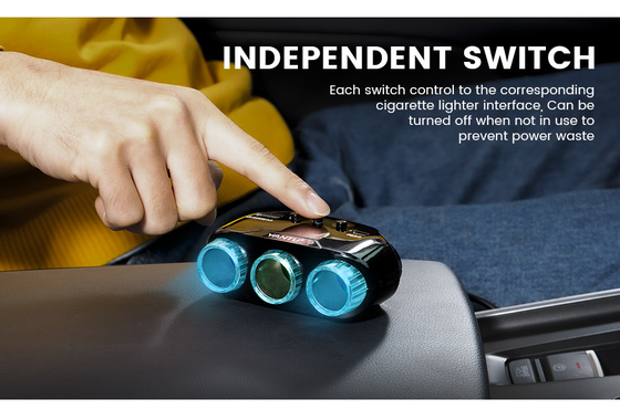 MAX 120W YANTU B39-C 12v Car Charger Adapter with Dual USB QC PD and Voltage Monitoring
