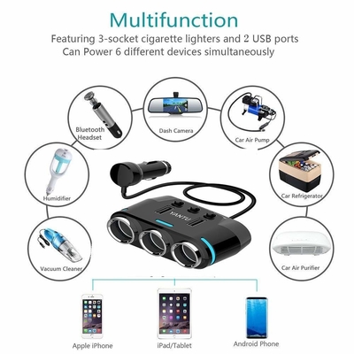 MAX 120W YANTU B39-C 12v Car Charger Adapter with Dual USB QC PD and Voltage Monitoring