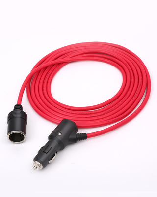 Car Cigarette Lighter Plug Socket Power Adapter Cable with Nylon Fiber Cover Material