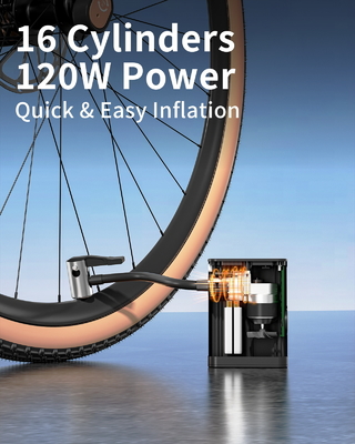 Portable Electric Bicycle Motorbike Air Pump Compressor Tyre Inflator YANTU K1 150psi