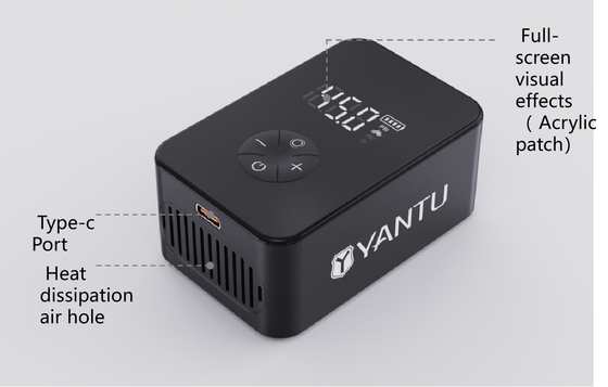 Valve Adapter YANTU K2 120psi Cordless Tire Inflator Digital Mini Electric Air Pump
