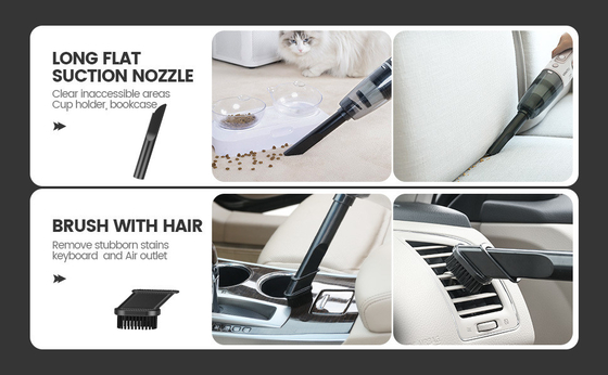 YANTU V01 Wireless Black Mini Handheld Vacuum Cleaner for Car Wash and Home Cleaning