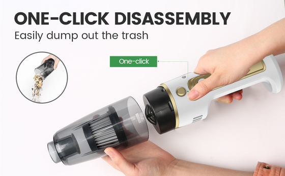 YANTU V01 Wireless Black Mini Handheld Vacuum Cleaner for Car Wash and Home Cleaning