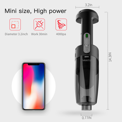 12V DC 100W 4000PA Portable High Power Handheld Car Vacuum Cleaner for Home YANTU V01