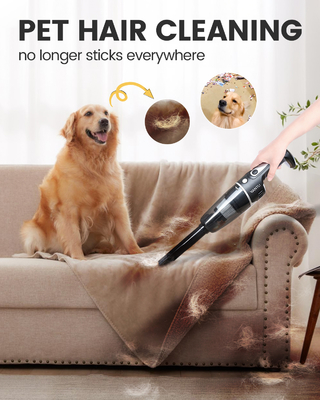 Metal Filter 12V Wired Cordless Portable Vacuum Cleaner for Car Wash 350mm X 74mm X 76mm