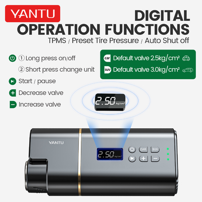 Portable Automatic Air Pump Compressor for Car Tyres YANTU A31 12v Electric Inflator
