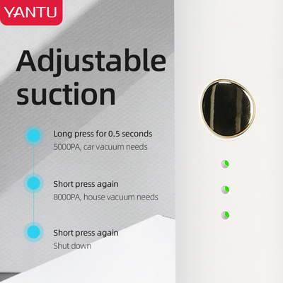 120ml Dust Cup Volume Wireless Handheld Auto Vacuum for Cleaning YANTU V02P 8000pa