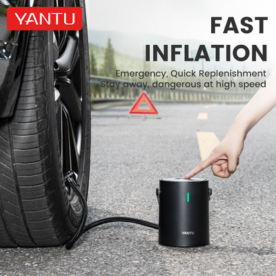 YANTU A05 12V Mini Pump Small Digital Tire Inflator for Car 140*120*100mm 3 Nozzles
