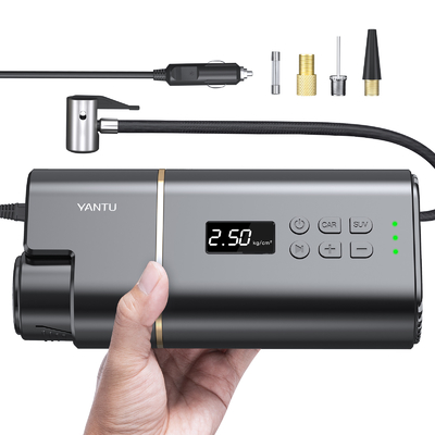 Max Pressure 101-150Psi 12v Mini Car Tyre Electric Portable Air Pump with LCD Display