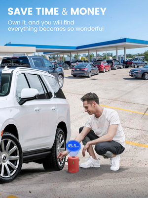 Wireless 12V Tire Inflator by YANTU A05 Portable Mini Cordless Air Pump for Cars