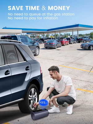 ABS PC Material 12V Dual Tire Inflators Portable Air Compressor for Car Tyre Inflator