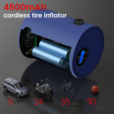 YANTU A05 Mini Air Compressor with 1500mAh*3 Battery CE Accessory and Emergency Light