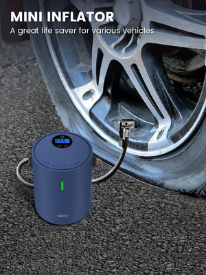 YANTU A05 Mini Air Compressor with 1500mAh*3 Battery CE Accessory and Emergency Light