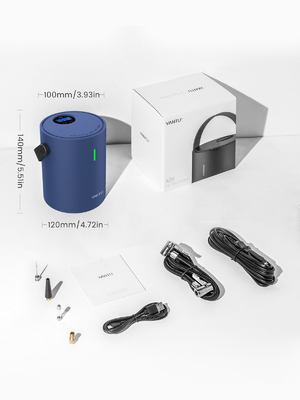 YANTU A05 Mini Air Compressor with 1500mAh*3 Battery CE Accessory and Emergency Light