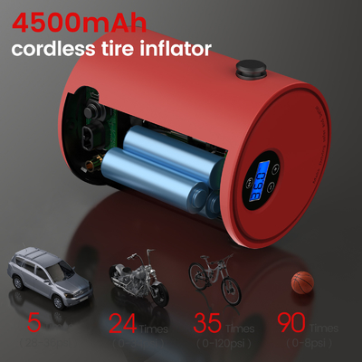 Tire Pressure Monitor Function 100w Cordless Portable Digital Tire Inflator for Car