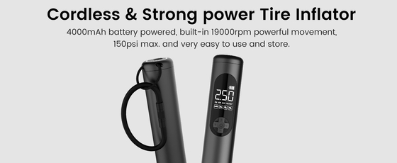 High Pressure Car Air Pump Compressor 12V YANTU A23 Automatic Rechargeable Electric