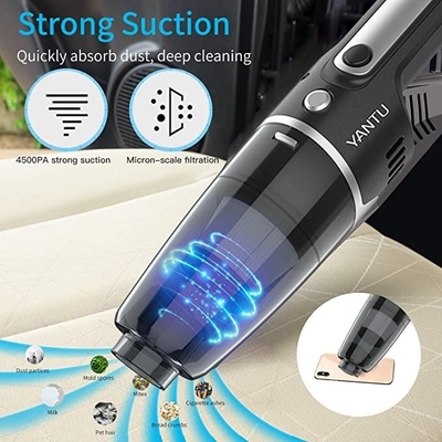 12V Handheld Wet and Dry Car Duster Vacuum Cleaner with 250ml Dust Cup Volume
