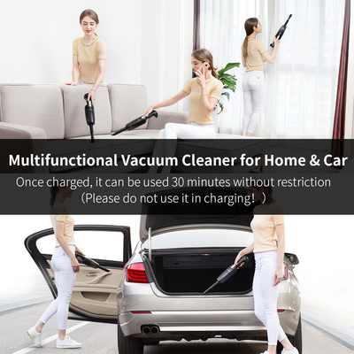 YANTU V01S 12V Wired Vacuum Cleaners Black 250ml Dust Cup Volume Wet and Dry Auto Cleaning