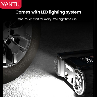 YANTU E2 Metal Double 30mm Cylinder Mini High Pressure Air Pump for Car Tires 12V
