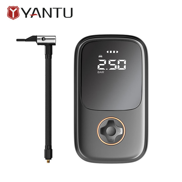 YANTU AM27 Wired 12V Car Tire Inflator with 60W Power and Portable Electric Pump
